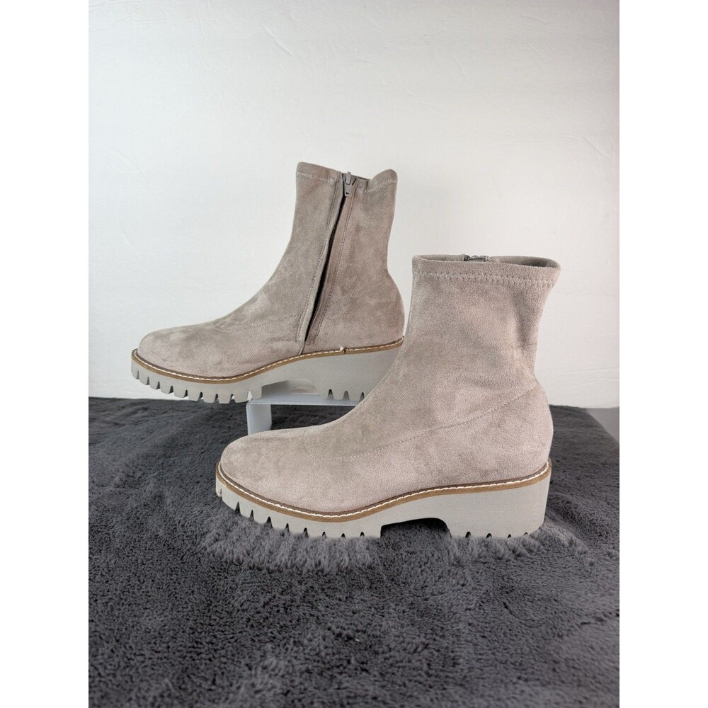 Coconuts by Matisse Hudson Women’s 8.5M Taupe Ankle Boots Lug Sole Zip